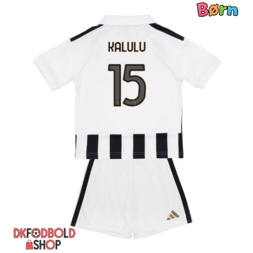 Juventus Pierre Kalulu #15 Hjemmebanesæt Børn 2026-27 Kort ærmer (+ korte bukser)